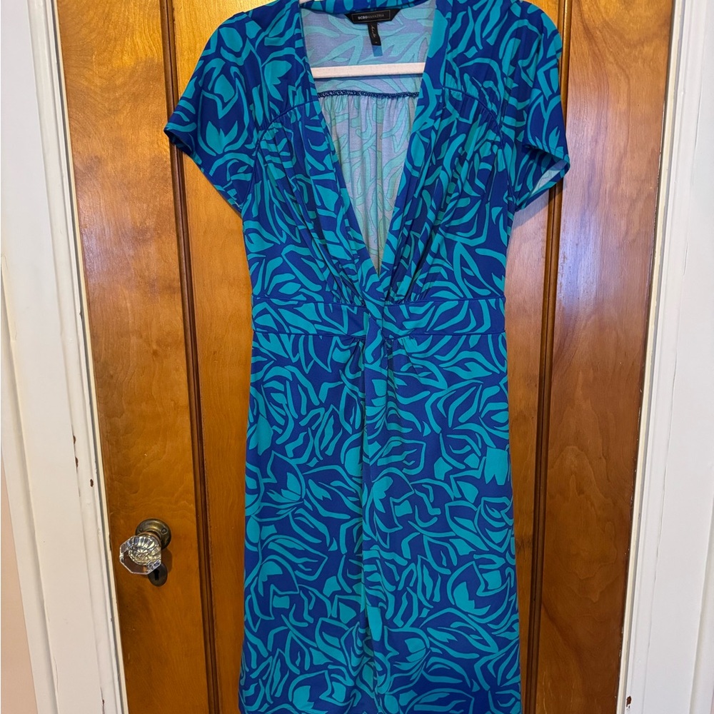 Tropical Blue Patterned Dress